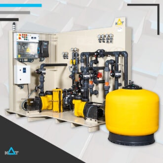 Pressurized media filter skids